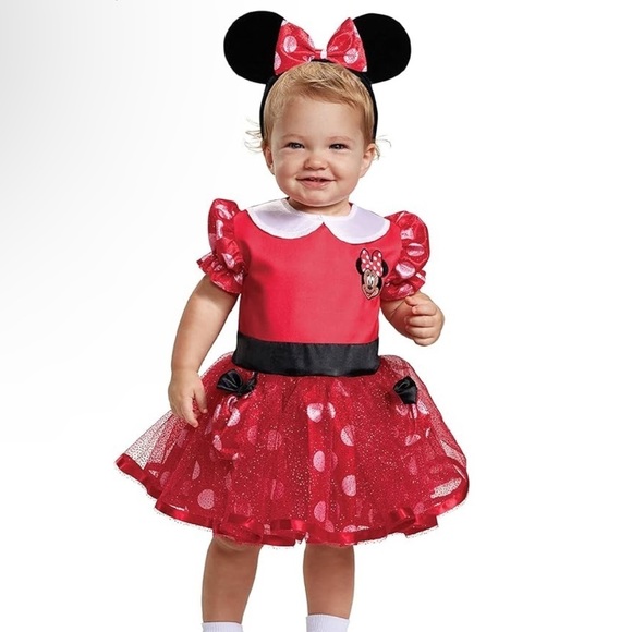 Disney | Toddler Girl Minnie Mouse Dress & Headband - Picture 1 of 3